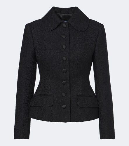 Blazer in misto lana e seta monopetto - Dolce&Gabbana - Modalova