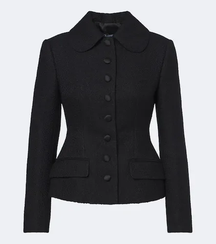 Single-breasted wool and silk-blend blazer - Dolce&Gabbana - Modalova