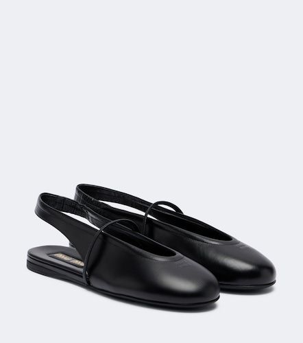 Miu Miu Leather slingback flats - Miu Miu - Modalova