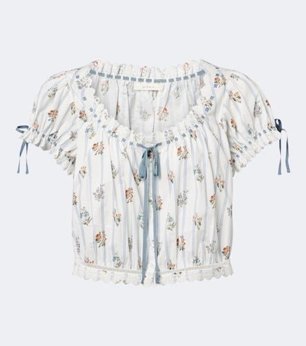 Dôen Top Nera de algodón estampado bordado - Doen - Modalova