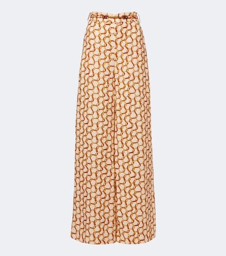 Bedruckte weite Hose aus Leinen - Zimmermann - Modalova