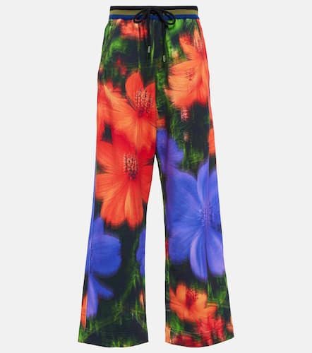 Printed cotton sweatpants - Dries Van Noten - Modalova