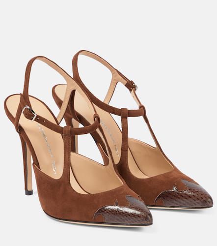 Suede slingback pumps - Alessandra Rich - Modalova