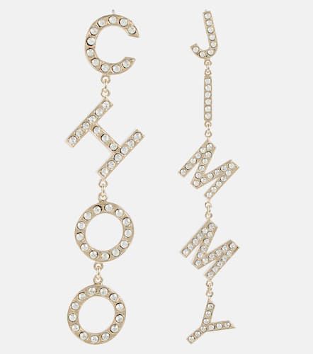 Logo crystal-embellished earrings - Jimmy Choo - Modalova