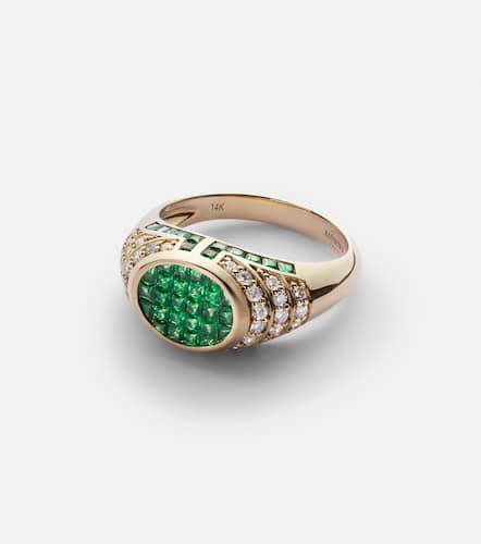 Lady Emerald 14kt ring with emerald and diamonds - Rainbow K - Modalova