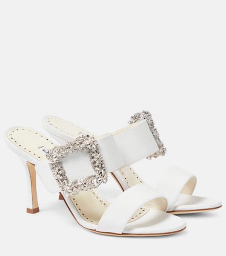 Gable Jewel crÃªpe de chine mules - Manolo Blahnik - Modalova