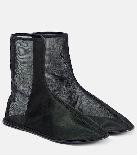 Leather-trimmed mesh ankle boots - The Row - Modalova
