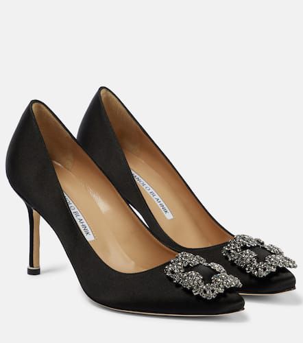 Hangisi 90 embellished satin pumps - Manolo Blahnik - Modalova