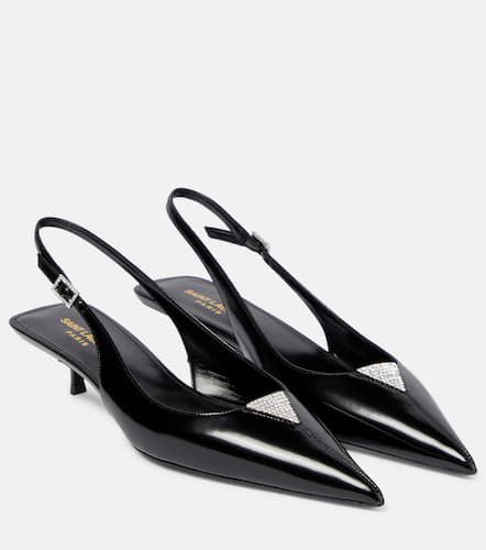 Cherish leather slingback pumps - Saint Laurent - Modalova