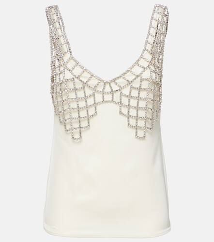 Crystal-embellished satin tank top - Self-Portrait - Modalova