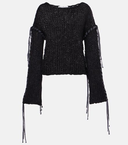 Cropped open knit sweater - Acne Studios - Modalova