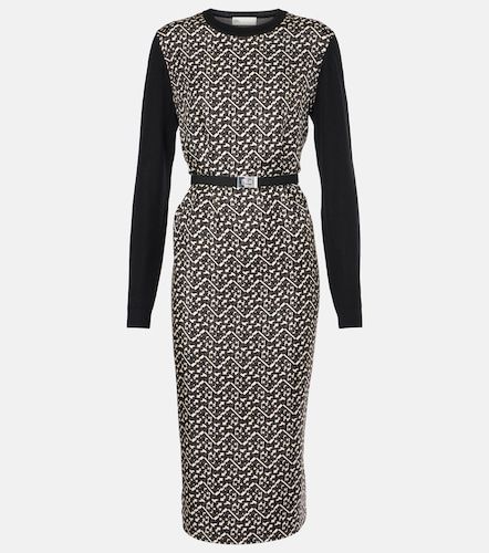 Abito midi in lana con seta e cintura - Tory Burch - Modalova