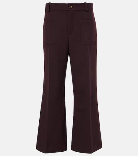 ChloÃ© Cropped wool wide-leg pants - Chloe - Modalova