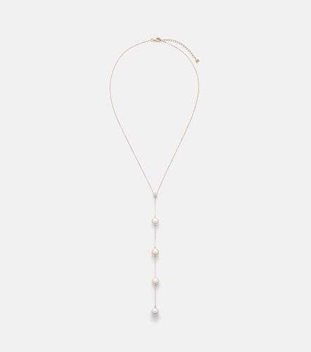 Collana in 14kt con diamanti e perle - Mateo - Modalova