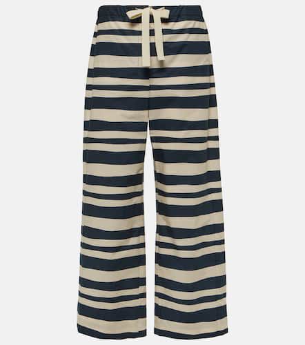 Striped cotton poplin wide-leg pants - 'S Max Mara - Modalova