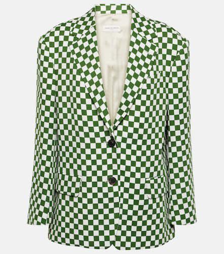 Checked single-breasted blazer - Dries Van Noten - Modalova