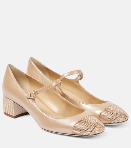 Kristen embellished leather Mary Jane pumps - Rene Caovilla - Modalova