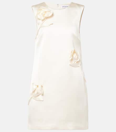 Floral-appliquÃ© satin minidress - Self-Portrait - Modalova