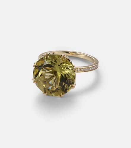 Kt ring with topaz and diamonds - Ileana Makri - Modalova