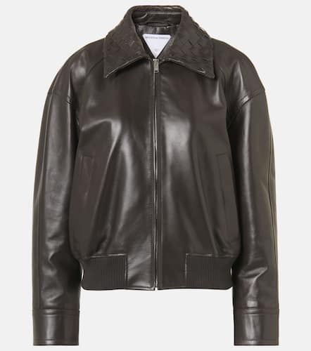 Giacca blouson in pelle - Bottega Veneta - Modalova