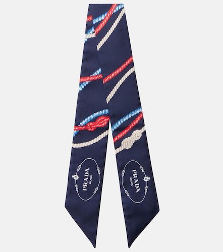 Pañuelo de sarga de seda estampado - Prada - Modalova