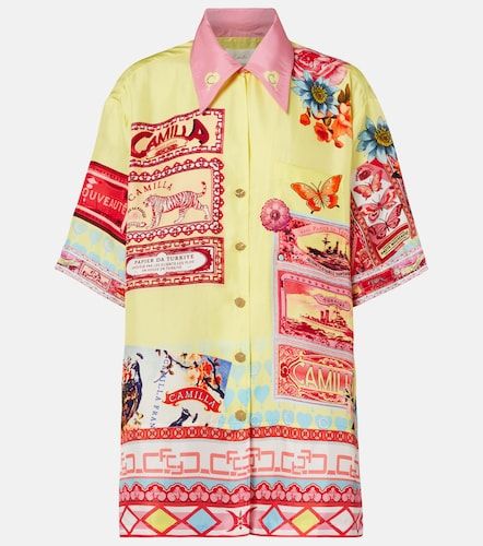 Camicia bowling Collage Kingdom in seta - Camilla - Modalova