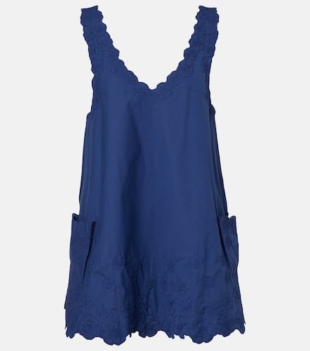 Abito corto in cotone con ricamo - Juliet Dunn - Modalova