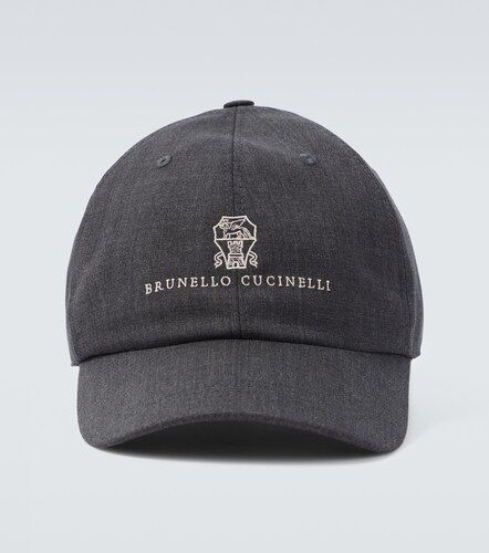 Logo virgin wool baseball cap - Brunello Cucinelli - Modalova