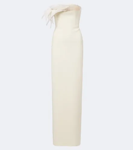 Feather-trimmed bustier gown - David Koma - Modalova