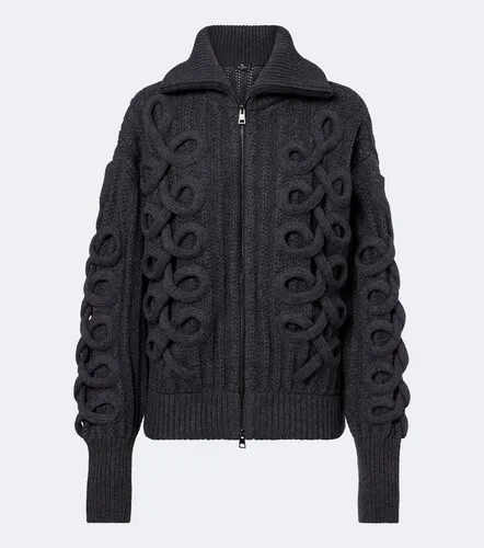 Ribbed-knit wool-blend zip-up cardigan - Etro - Modalova