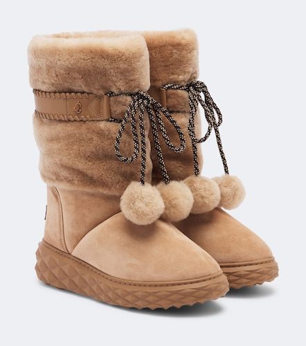 Stivali Cobi in suede platform con shearling - Jimmy Choo - Modalova