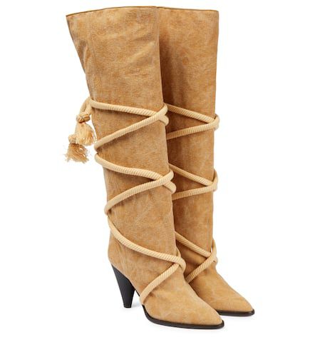 Lophie canvas knee-high boots - Isabel Marant - Modalova