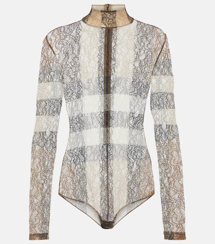 Burberry Checked lace bodysuit - Burberry - Modalova