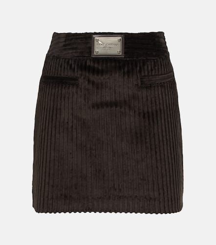 Logo corduroy miniskirt - Dolce&Gabbana - Modalova