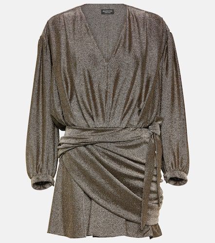 Vestido corto fruncido metalizado - Balenciaga - Modalova