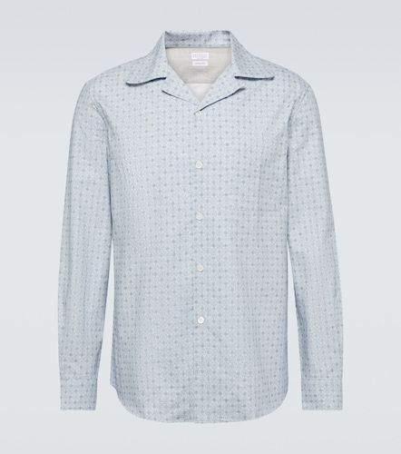 Camicia in cotone con stampa - Brunello Cucinelli - Modalova