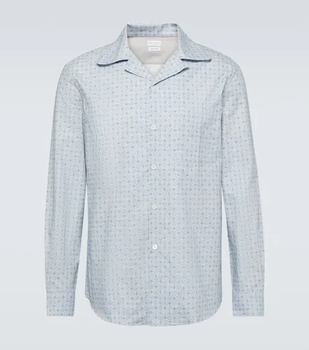 Camisa de algodón estampada - Brunello Cucinelli - Modalova