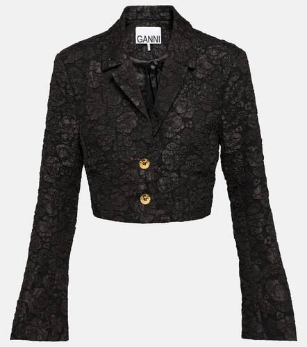 Ganni Jacquard cropped blazer - Ganni - Modalova