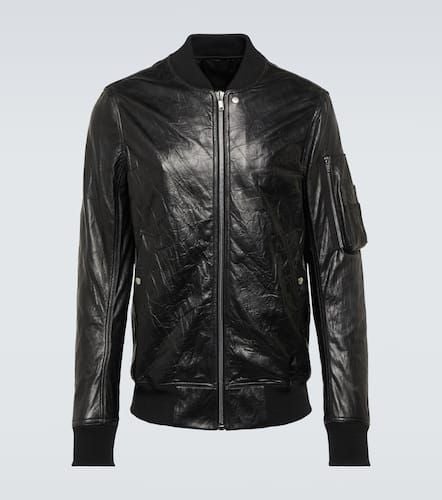 Rick Owens Leather bomber jacket - Rick Owens - Modalova