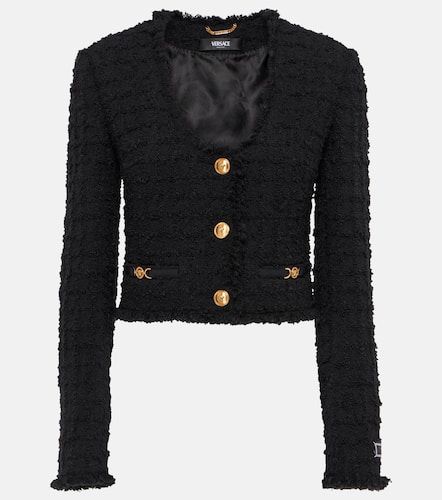 Heritage wool-blend tweed jacket - Versace - Modalova