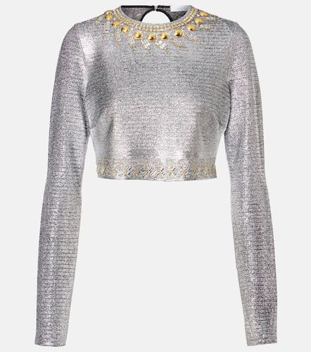 Embellished lamÃ© crop top - Rabanne - Modalova