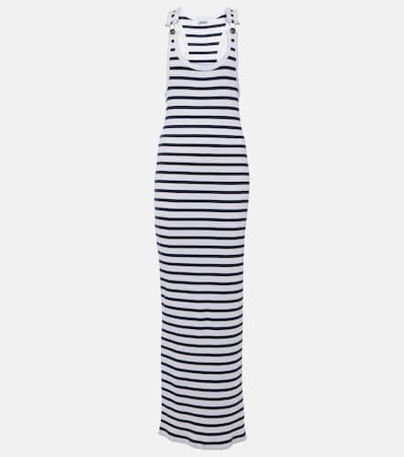 Striped ribbed-knit cotton midi dress - Jean Paul Gaultier - Modalova