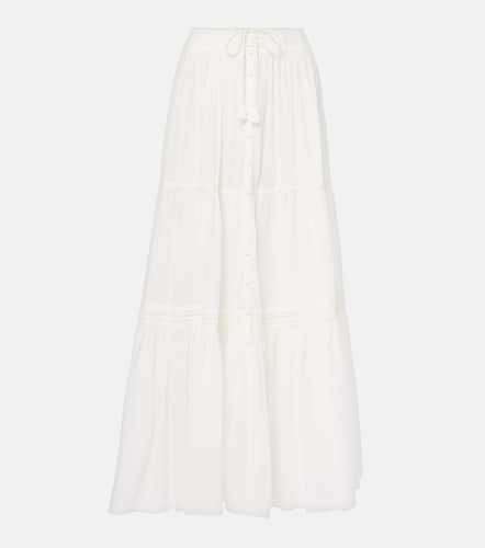 Tiered cotton maxi skirt - Poupette St Barth - Modalova