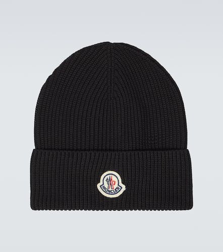 Moncler Logo cotton beanie - Moncler - Modalova