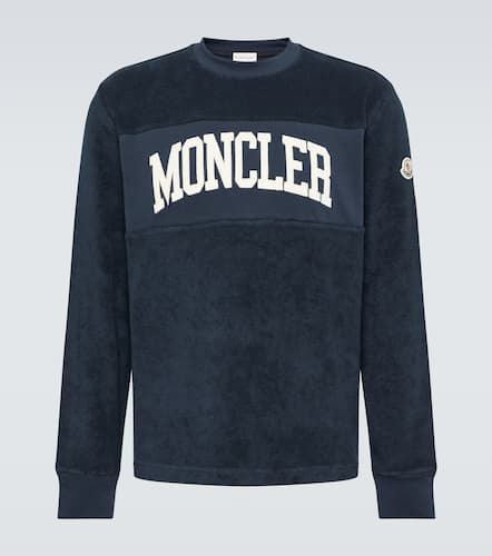 Sudadera de felpa de algodón bordada - Moncler - Modalova