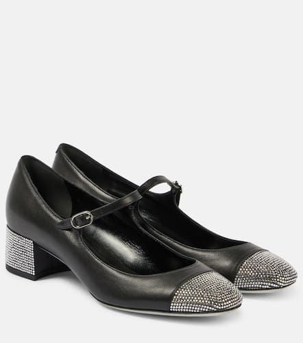 Kristen embellished leather Mary Jane pumps - Rene Caovilla - Modalova