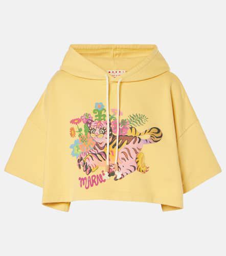 Marni Printed cropped cotton hoodie - Marni - Modalova