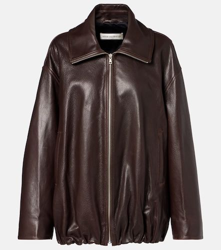Elisse leather bomber jacket - Nour Hammour - Modalova