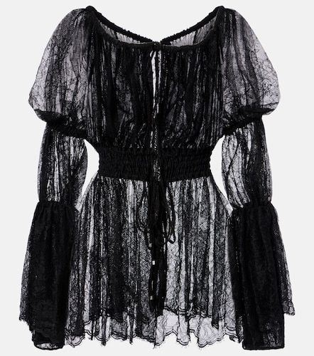 Blumarine Top in pizzo chantilly - Blumarine - Modalova