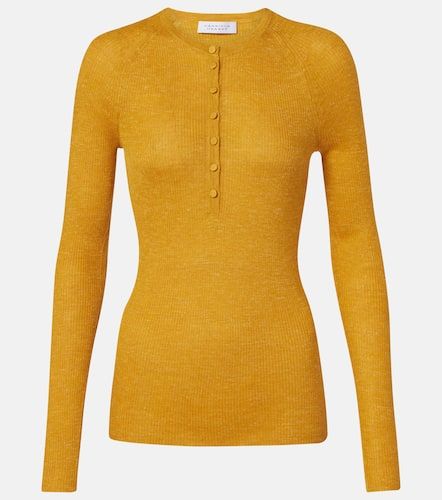 Anges cashmere, silk, and hemp Henley shirt - Gabriela Hearst - Modalova